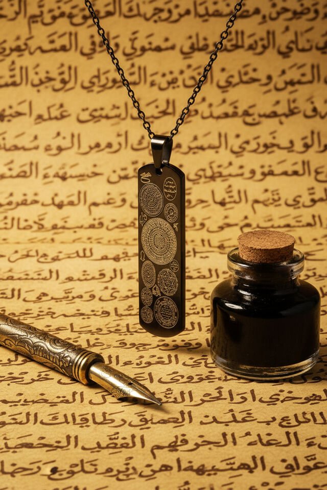 Siyah Dikdörtgen Titanyum Kaplama Dualı Çelik Kolye Çelik Zincirli kararmaz paslanmaz